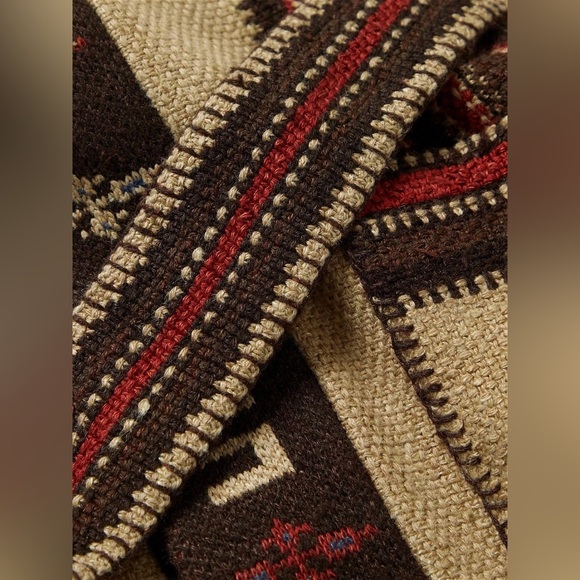 RRL Ralph Lauren Jacquard Knit Ranch Belted Cardigan M Navajo NWOT HTF! - Picture 10 of 16